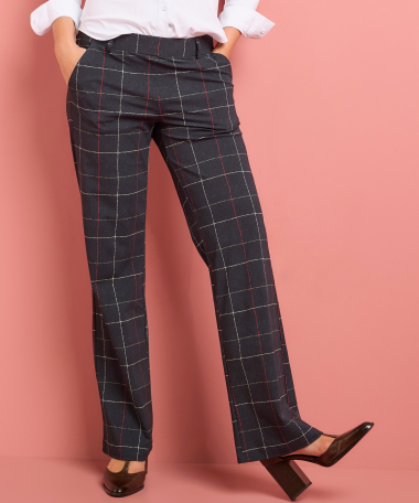 straight fit broek travelstof