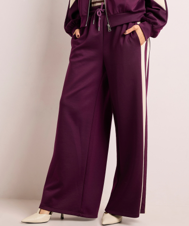 wide fit broek met strepen