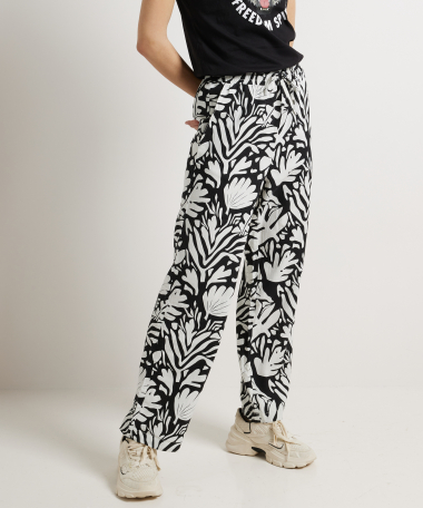 wide fit broek tropical print