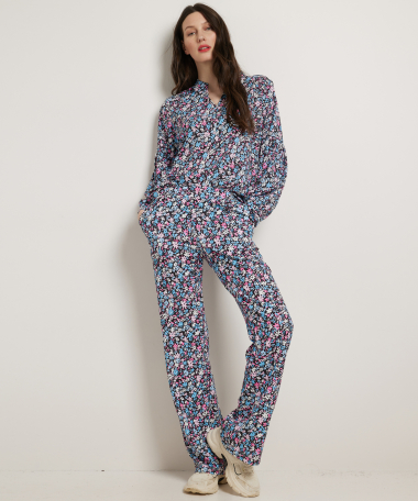 wide fit bloemen broek