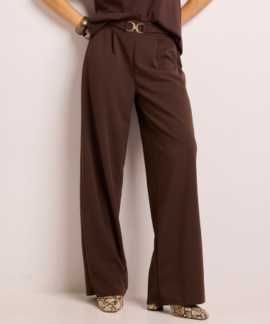 straight fit broek met gesp