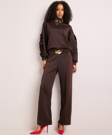 straight fit broek met riem
