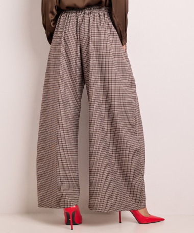 wijde pantalon met ruiten dessin