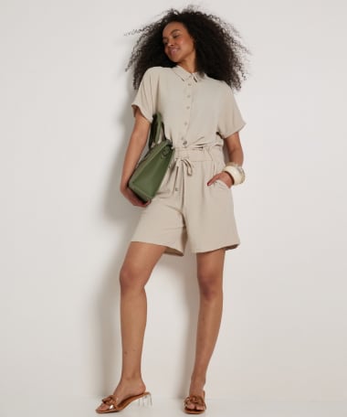 uni wide fit short met strikje
