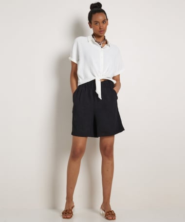 uni wide fit short met strikje