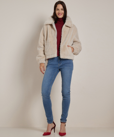 fake fur jasje