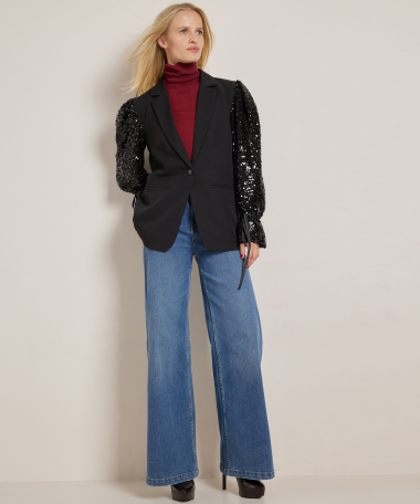 blazer pailletten pofmouw