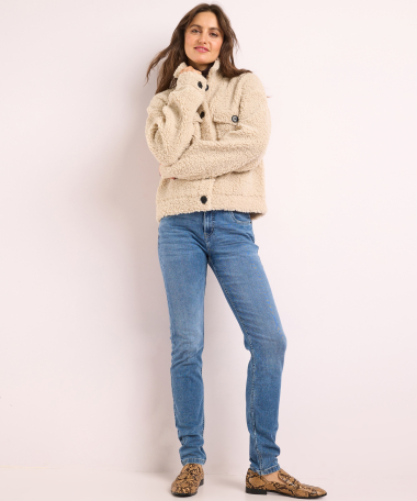 teddy blazer met knopen