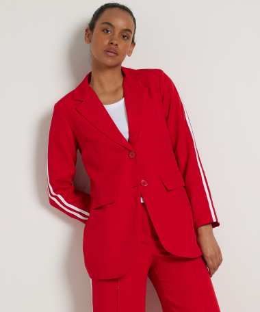 blazer met streepbanen