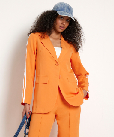 blazer met streepbanen