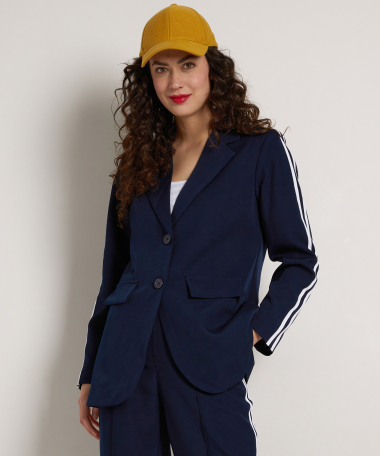 blazer met streepbanen