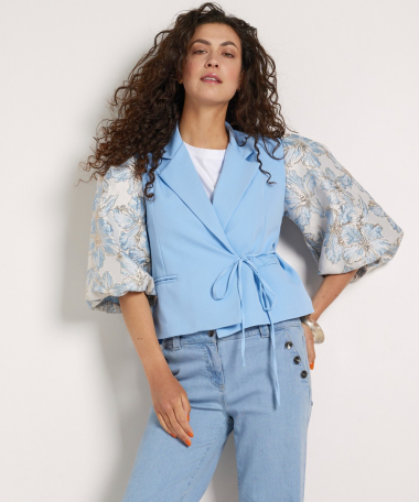 blazer met trendy mouw