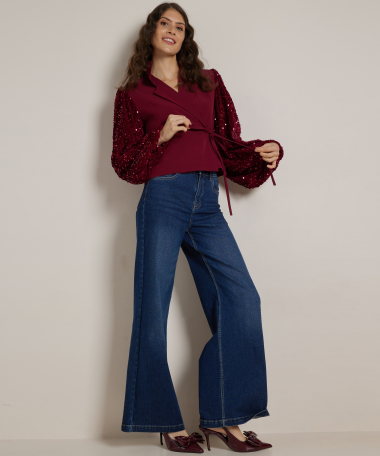 overslag blazer glittermouw