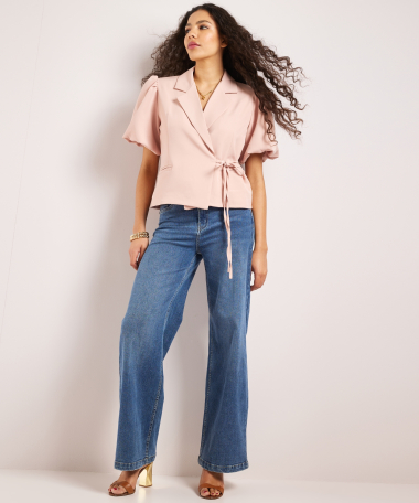 korte blazer met overslag