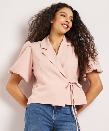 korte blazer met overslag