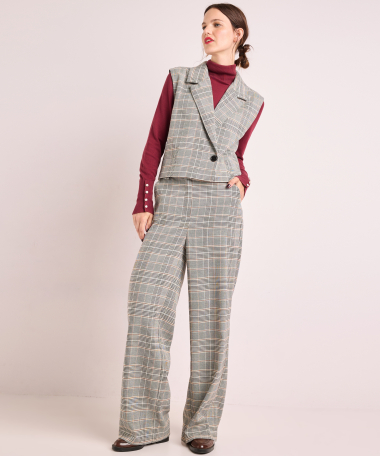 gilet met ruiten dessin