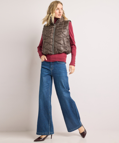 gilet met gestept dessin