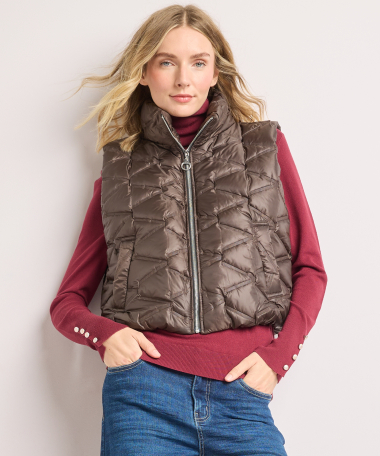 gilet met gestept dessin
