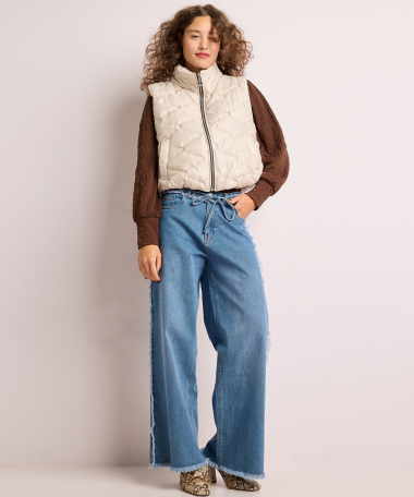 gilet met gestept dessin