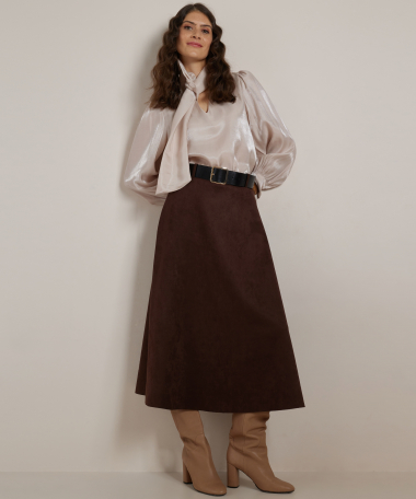 midi rok met riem