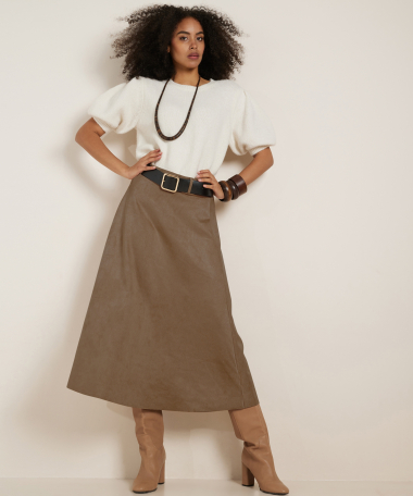 midi rok met riem