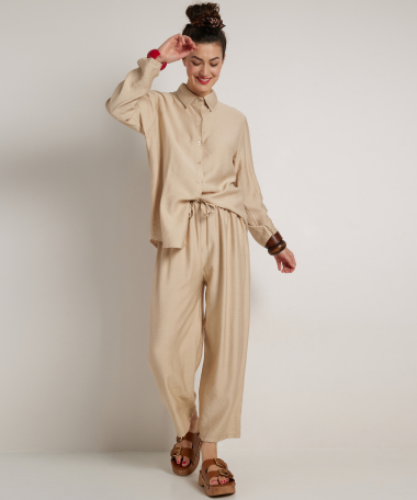 set: lange blouse met broek
