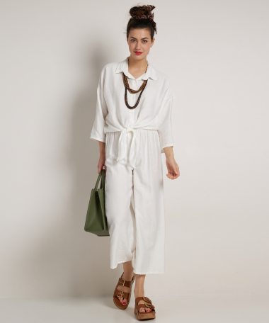 set: knoop blouse met broek