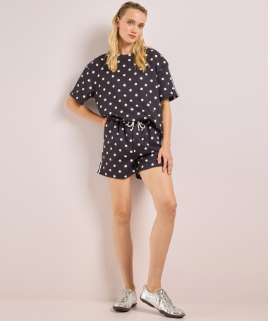 polkadot set met strepen