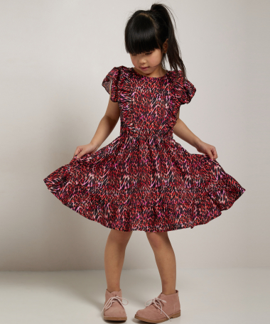ruche jurk met all-over print