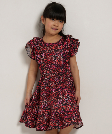 ruche jurk met all-over print