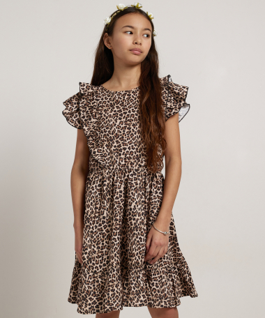 ruche jurk met all-over print