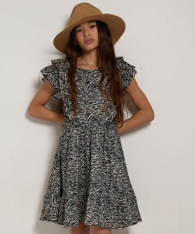 ruche jurk met all-over print