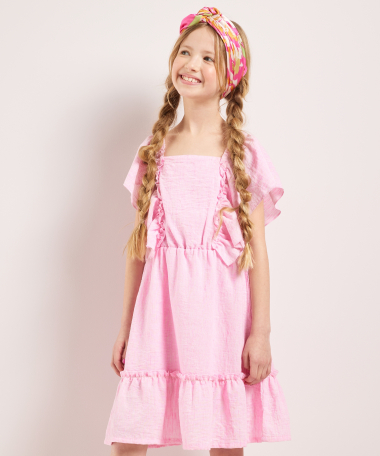 linnenlook jurkje met open rug