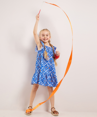 crinkle jurkje all-over print