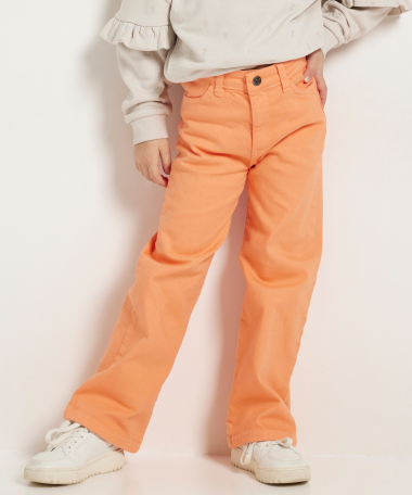 wide fit stretch twill broek