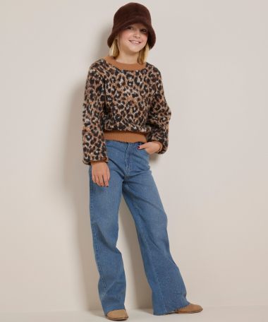 wide fit jeans met glitters