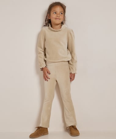 flared fit broek rib velvet