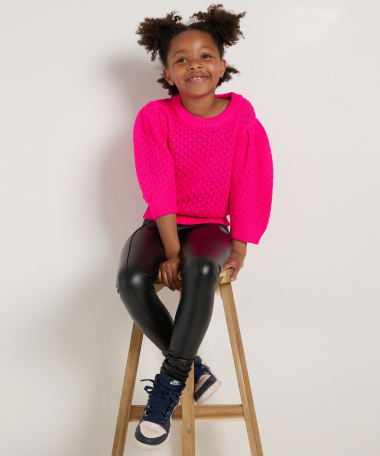 lederlook legging met naad