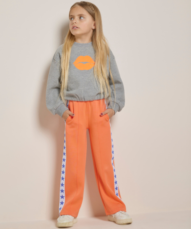 wide fit broek met sterrenprint