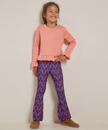 flared fit broek met print