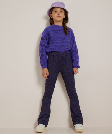 flared fit broek jacquard