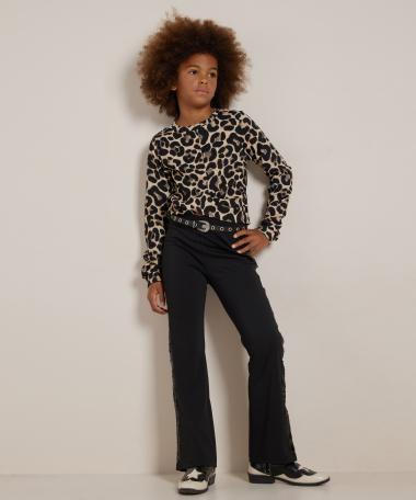 flared fit broek pailletten baan