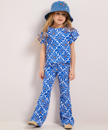 flared fit crinckle broek