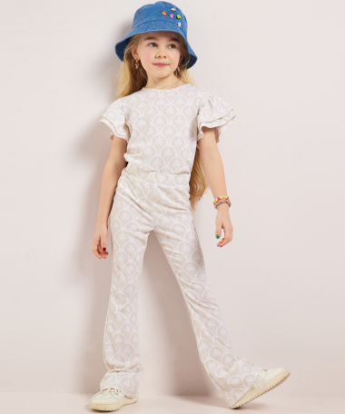 flared fit crinckle broek