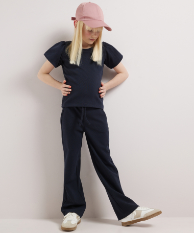 uni wide fit broek structuur