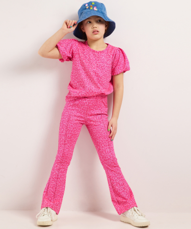 flared fit broek met print