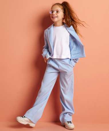 straight fit broek glitterstuds