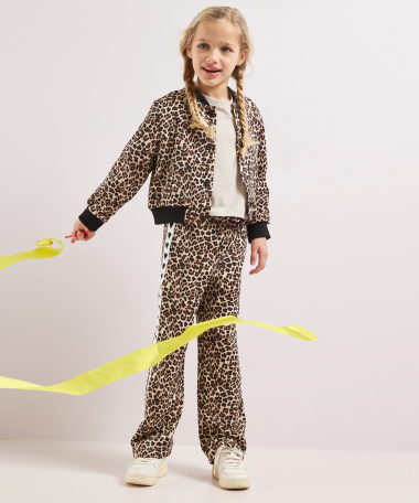 wide fit broek panterprint hartjes