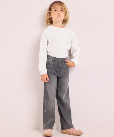 wide fit broek met glitters