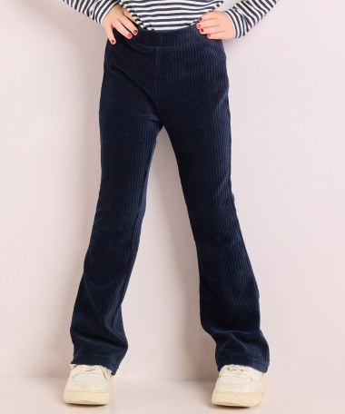 rib velvet flared fit broek